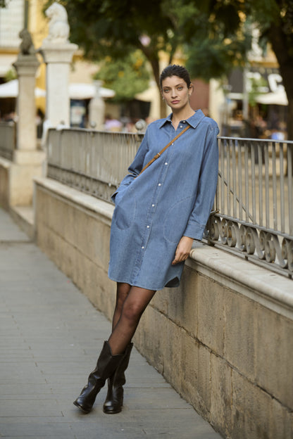 Part Two Nuria Medium Blue Denim Dress