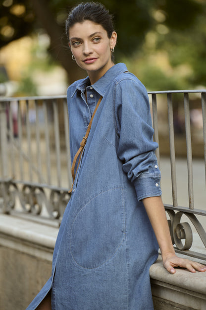 Part Two Nuria Medium Blue Denim Dress