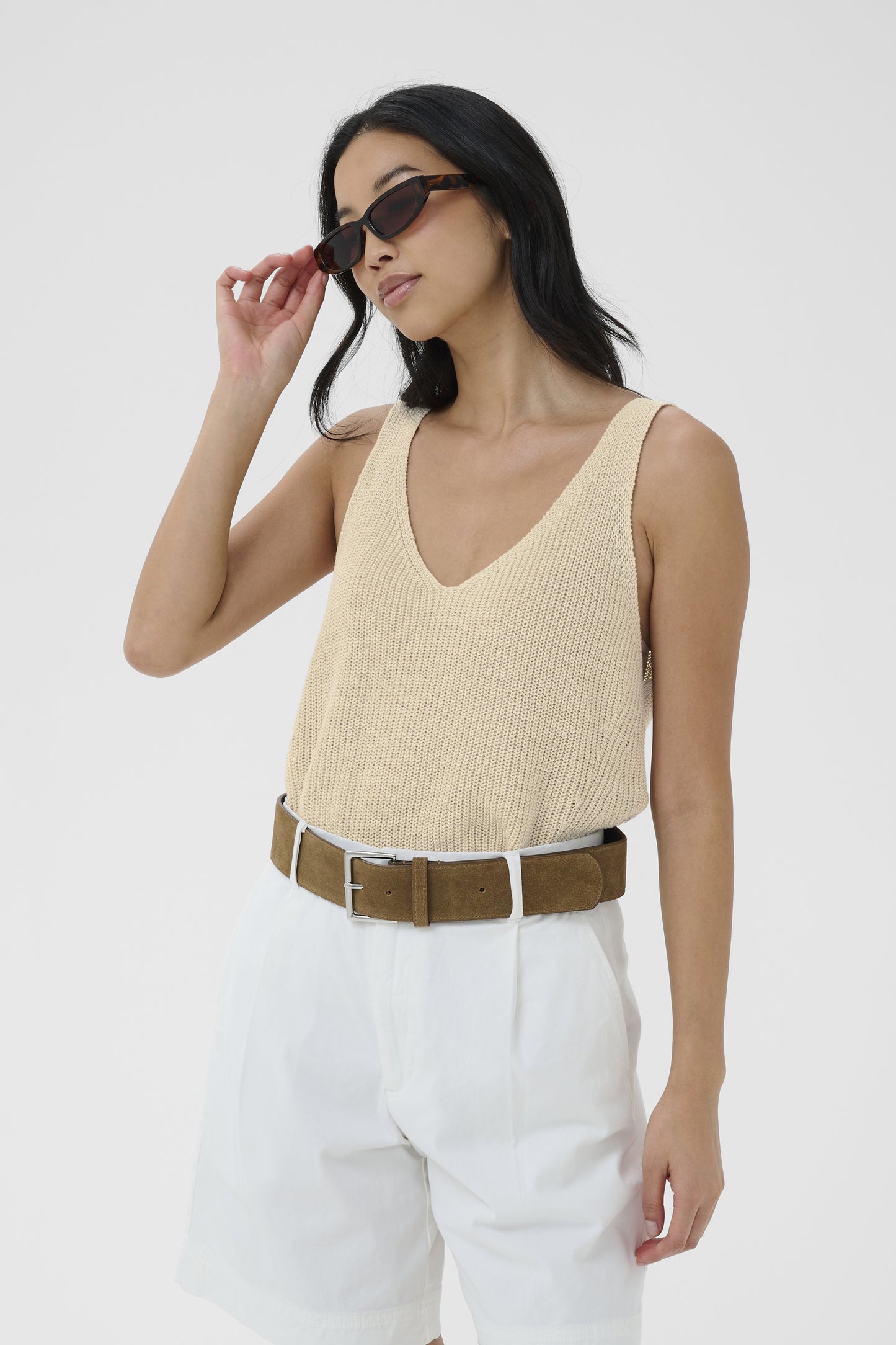 Part Two Rebecca French Oak Knit Top