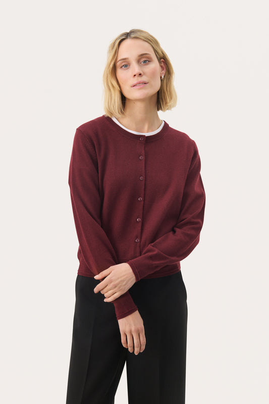 Part Two Noelani Tawny Port Cardigan