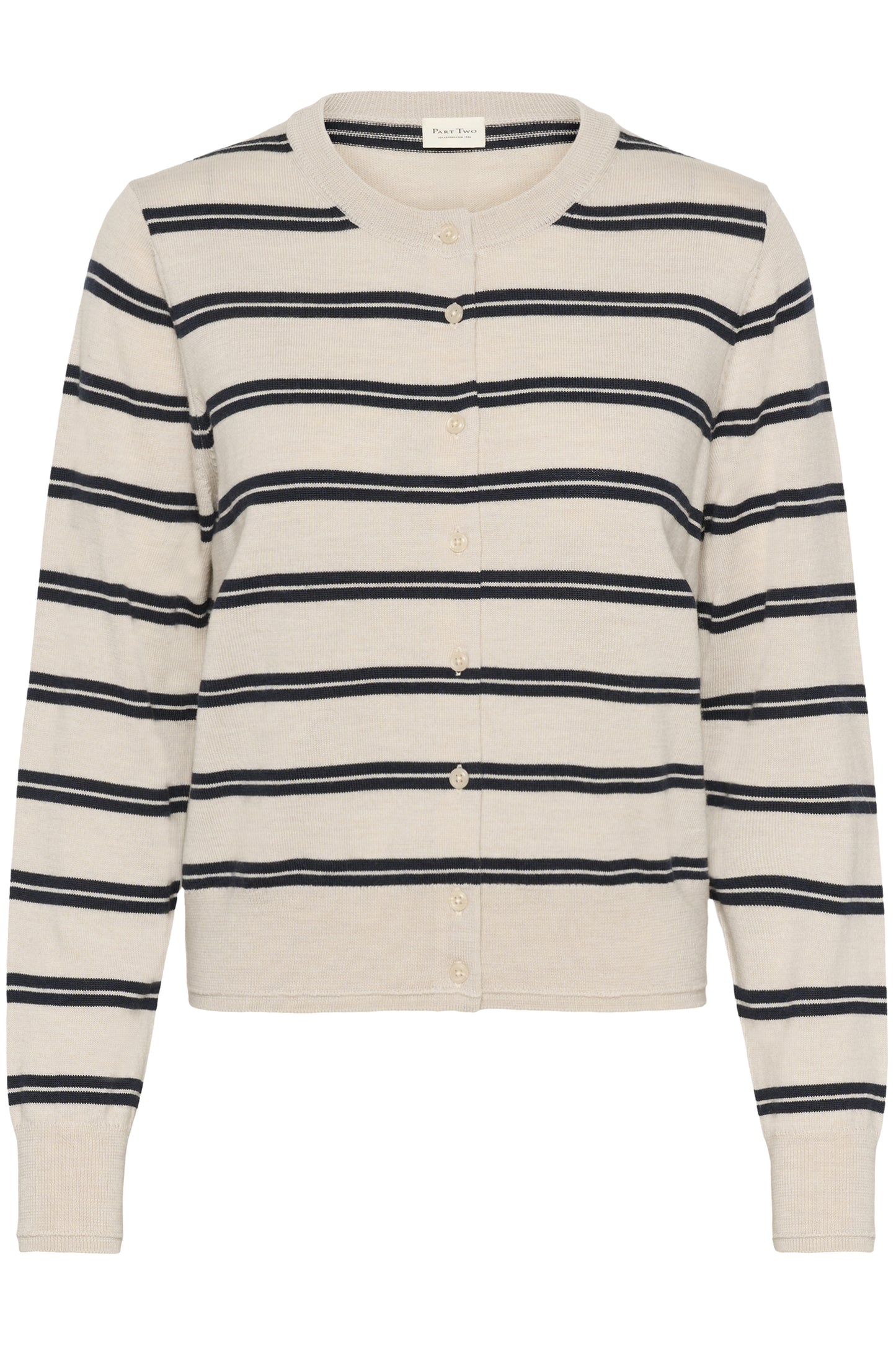 Part Two Noelani Dark Navy Stripe Cardigan