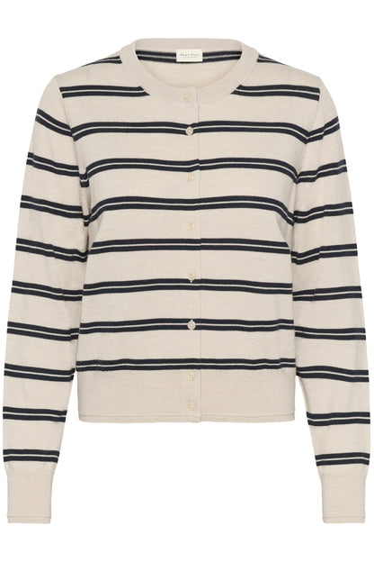Part Two Noelani Dark Navy Stripe Cardigan