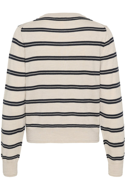 Part Two Noelani Dark Navy Stripe Cardigan