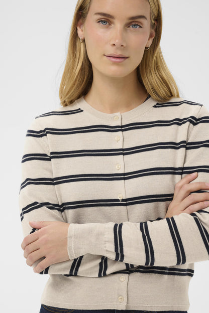 Part Two Noelani Dark Navy Stripe Cardigan