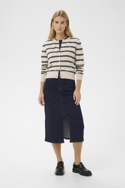 Part Two Noelani Dark Navy Stripe Cardigan