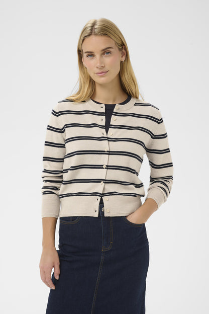 Part Two Noelani Dark Navy Stripe Cardigan