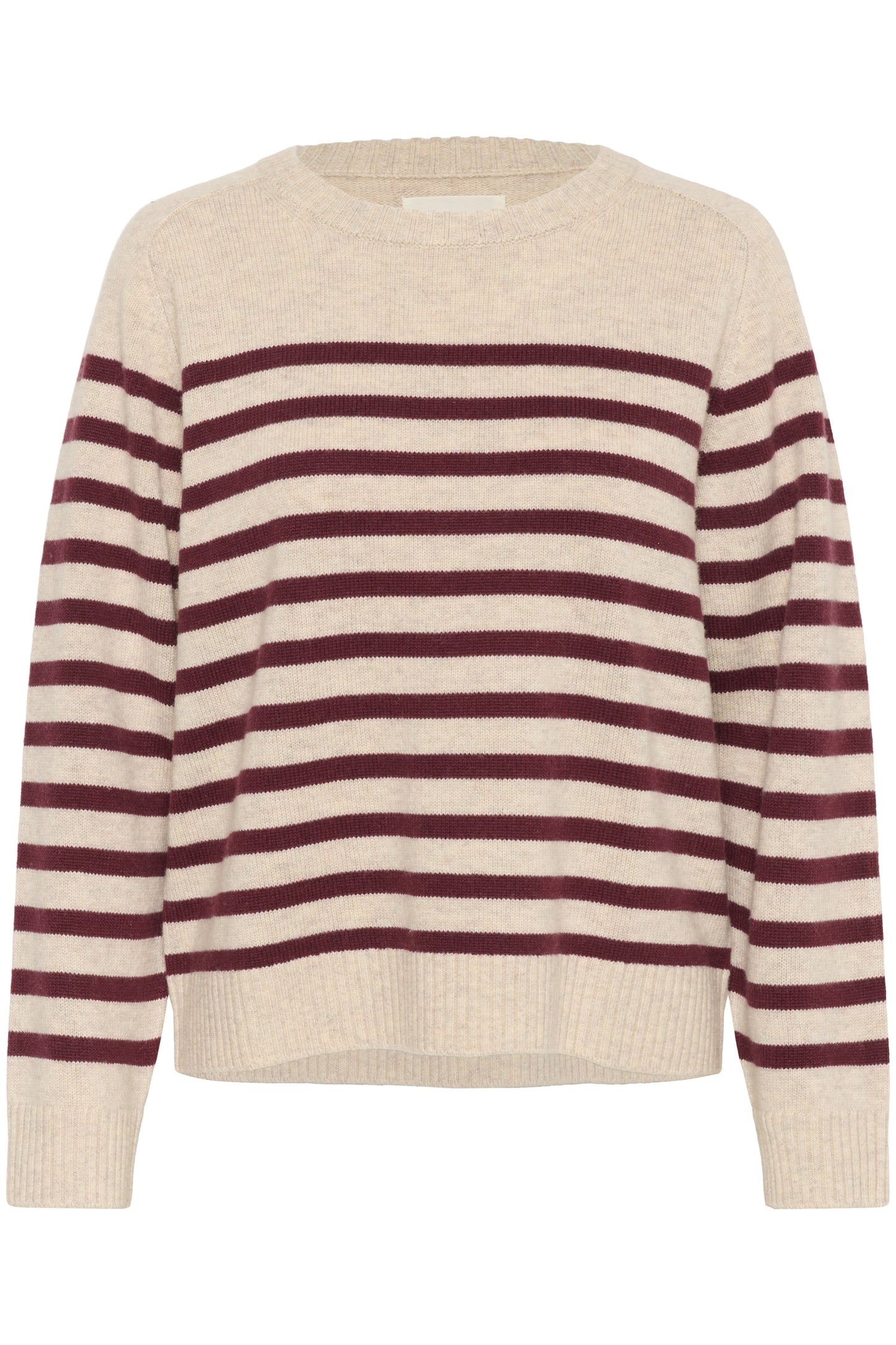 Part Two Niaka Tawny Port Stripe Jumper