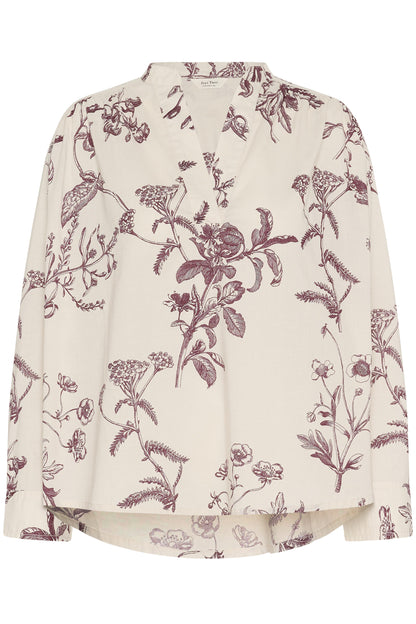 Part Two Natale Tawny Port Botanical Blouse