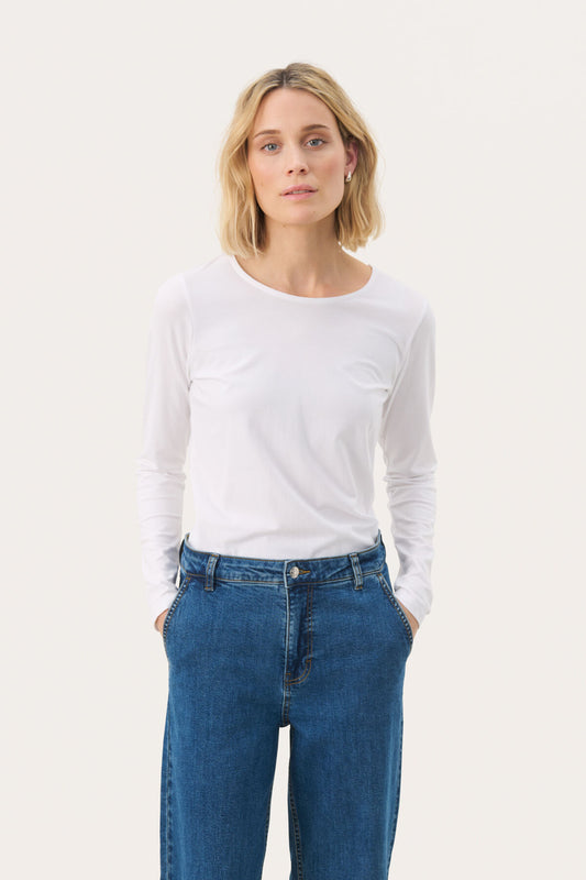 Part Two Nemajas Bright White Long Sleeve Top