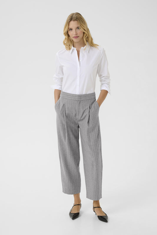 Part Two Solbritt Medium Grey Pinstripe Trouser