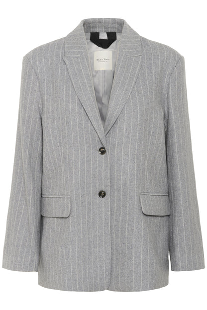 Part Two Somaya Medium Grey Pinstripe Blazer