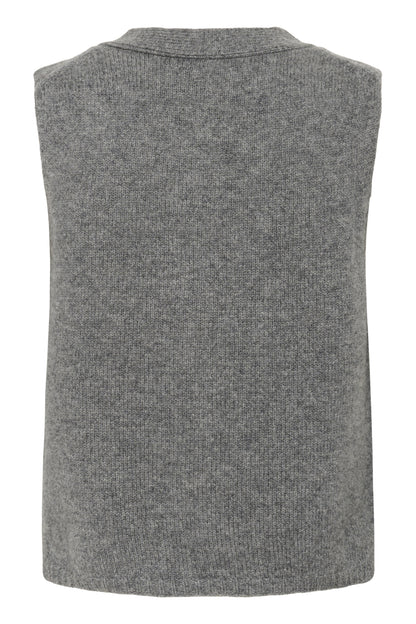 Part Two Sylva Medium Grey Melange Waistcoat