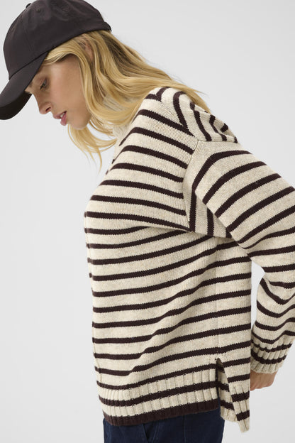 Part Two Lilye French Oak/Ganache Stripe Jumper
