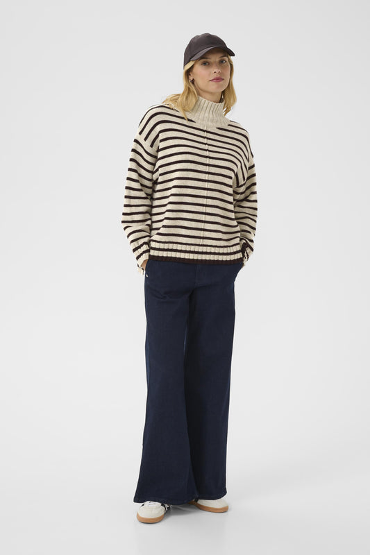 Part Two Lilye French Oak/Ganache Stripe Jumper