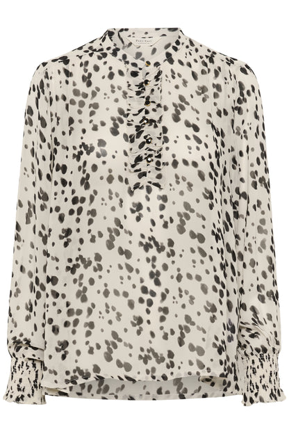 Part Two Varinka French Oak Dot Blouse