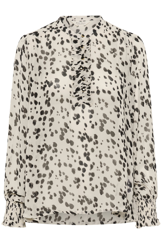 Part Two Varinka French Oak Dot Blouse