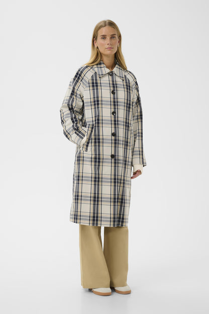 Part Two Yasha Dark Navy Check Jacket