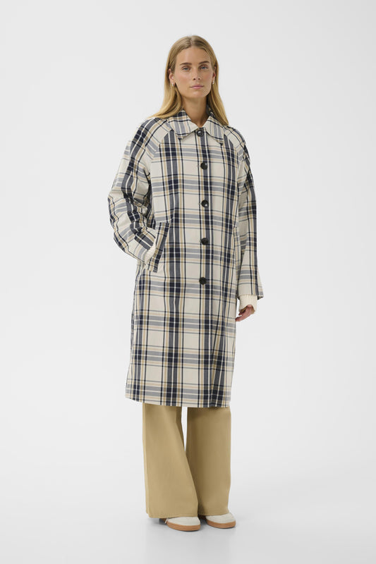 Part Two Yasha Dark Navy Check Jacket