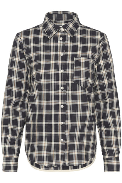 Part Two Yana Dark Navy Check Shirt