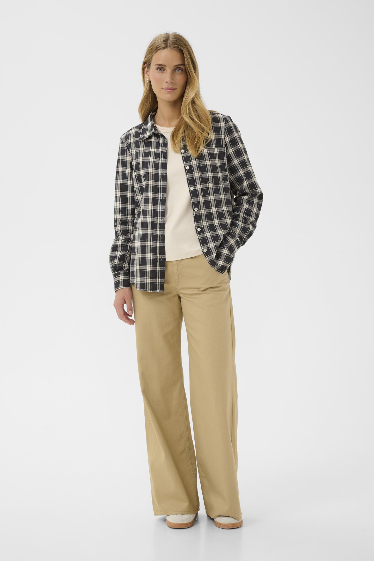 Part Two Yana Dark Navy Check Shirt