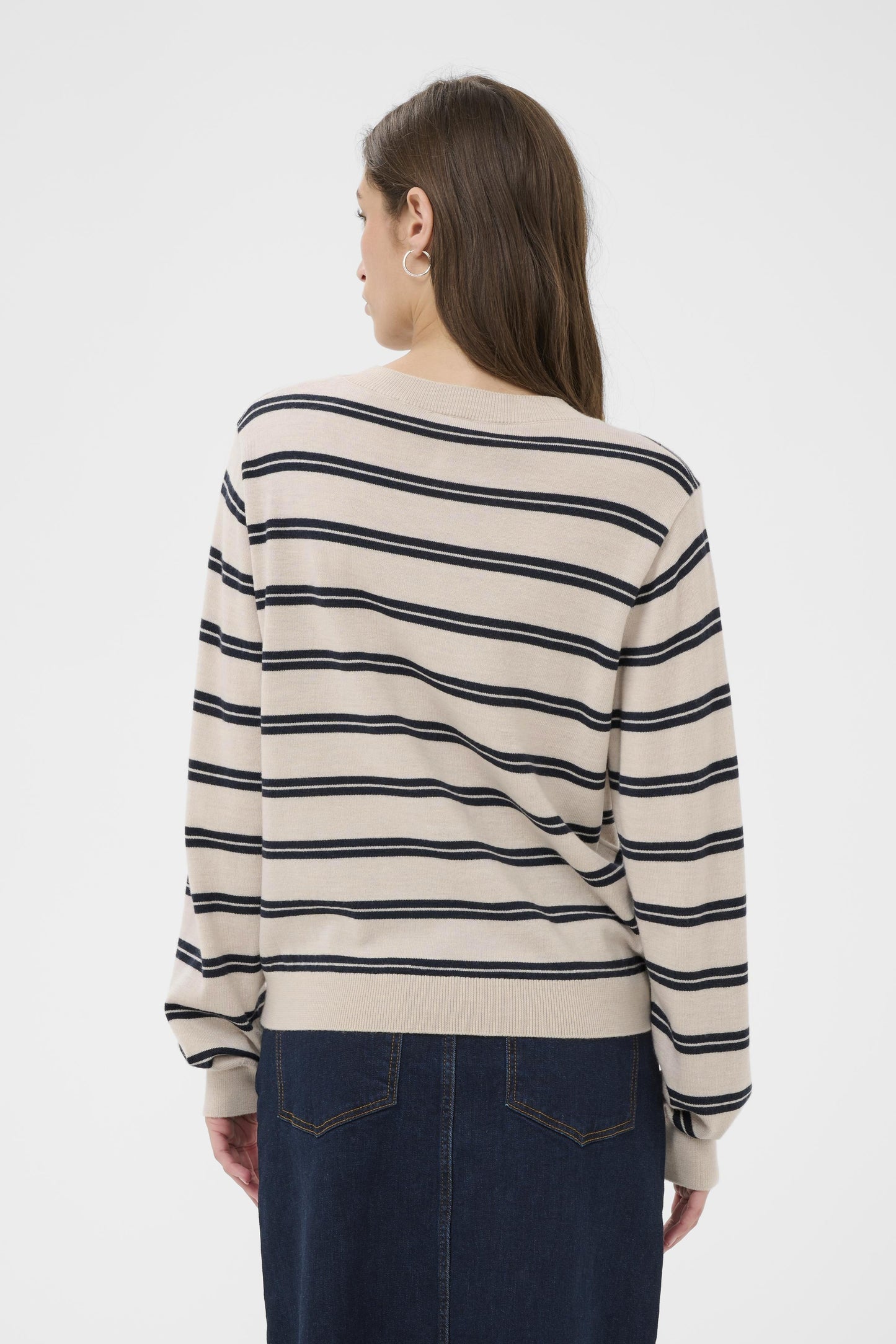 Part Two Yona Dark Navy Stripe Jumper