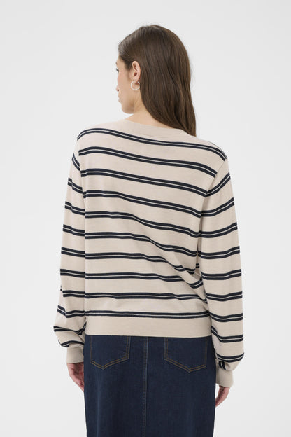 Part Two Yona Dark Navy Stripe Jumper