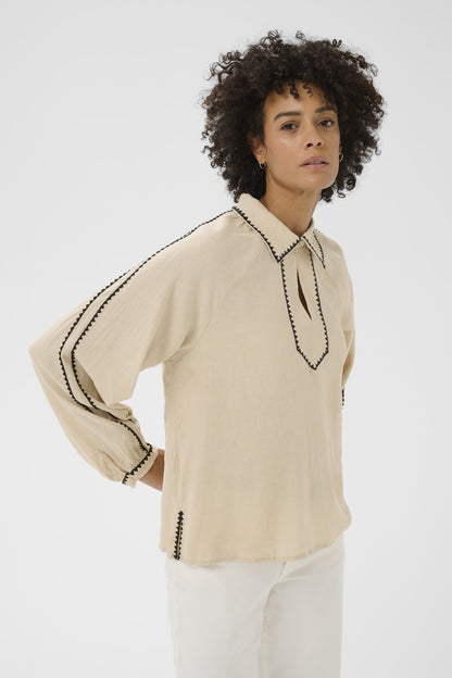 Part Two Aimy Oatmeal Blouse