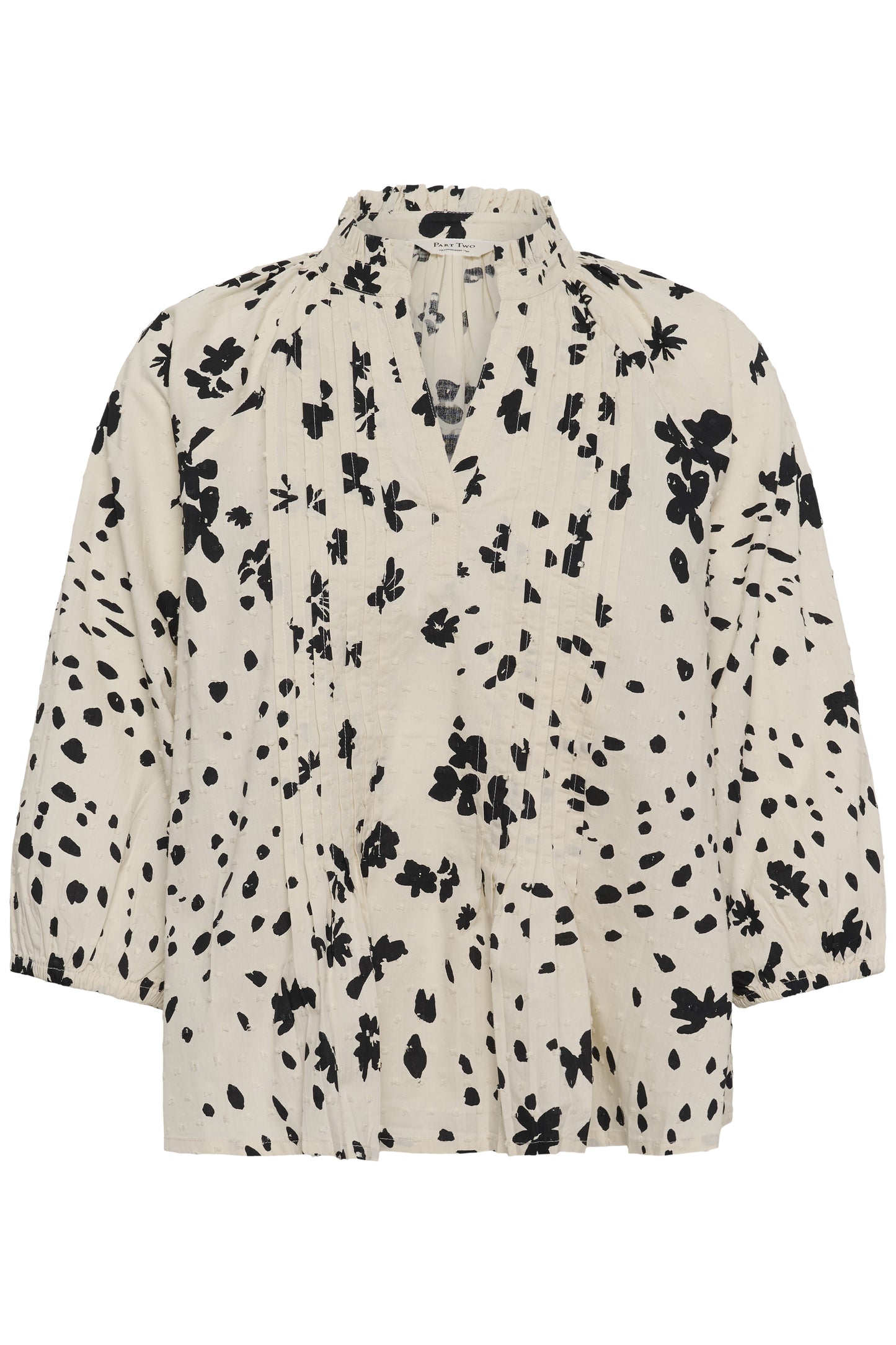 Part Two Aletta Black Dot Flower Blouse