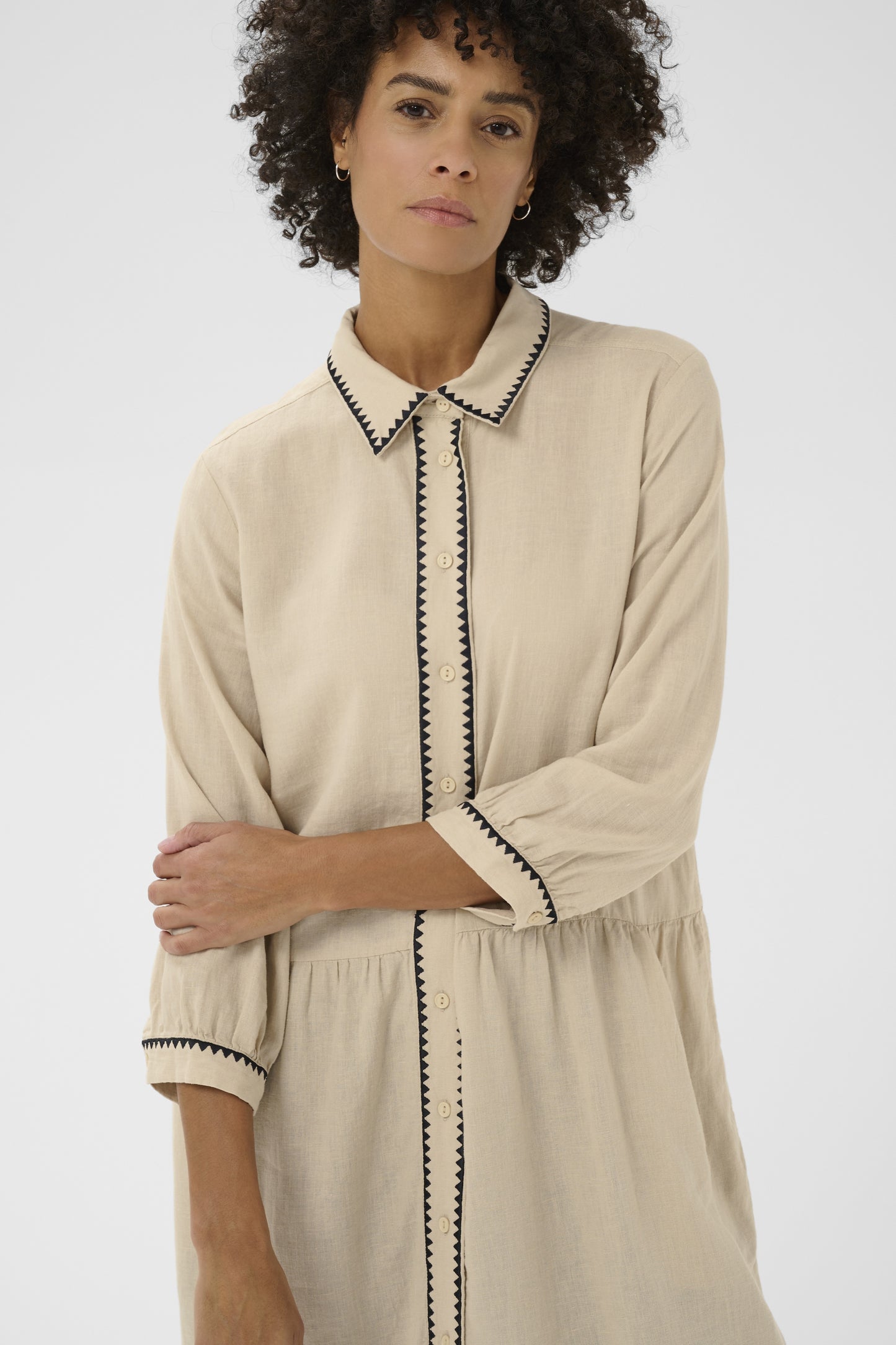 Part Two Alivia Oatmeal Dress