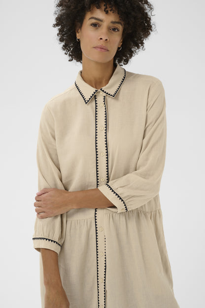 Part Two Alivia Oatmeal Dress