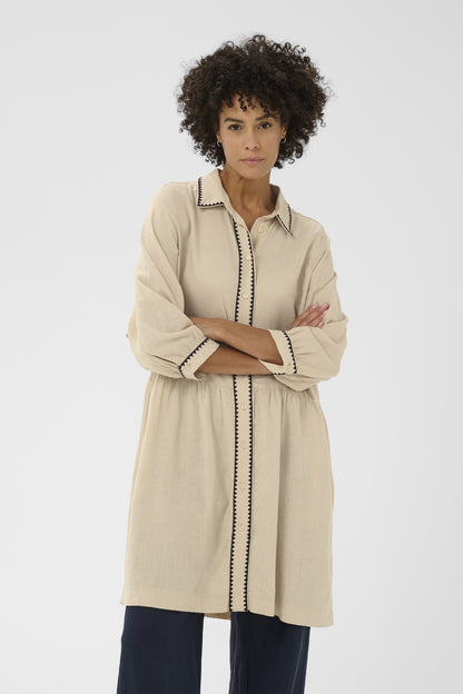 Part Two Alivia Oatmeal Dress