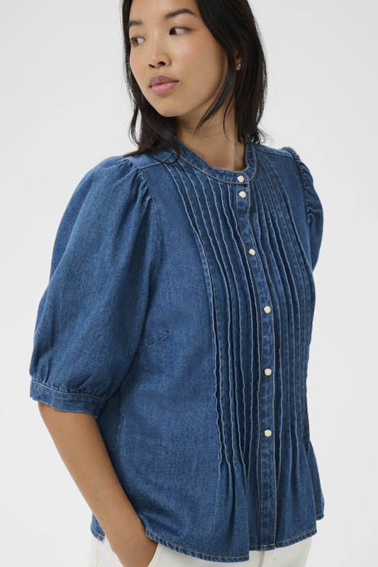Part Two Alesia Medium Blue Denim Shirt
