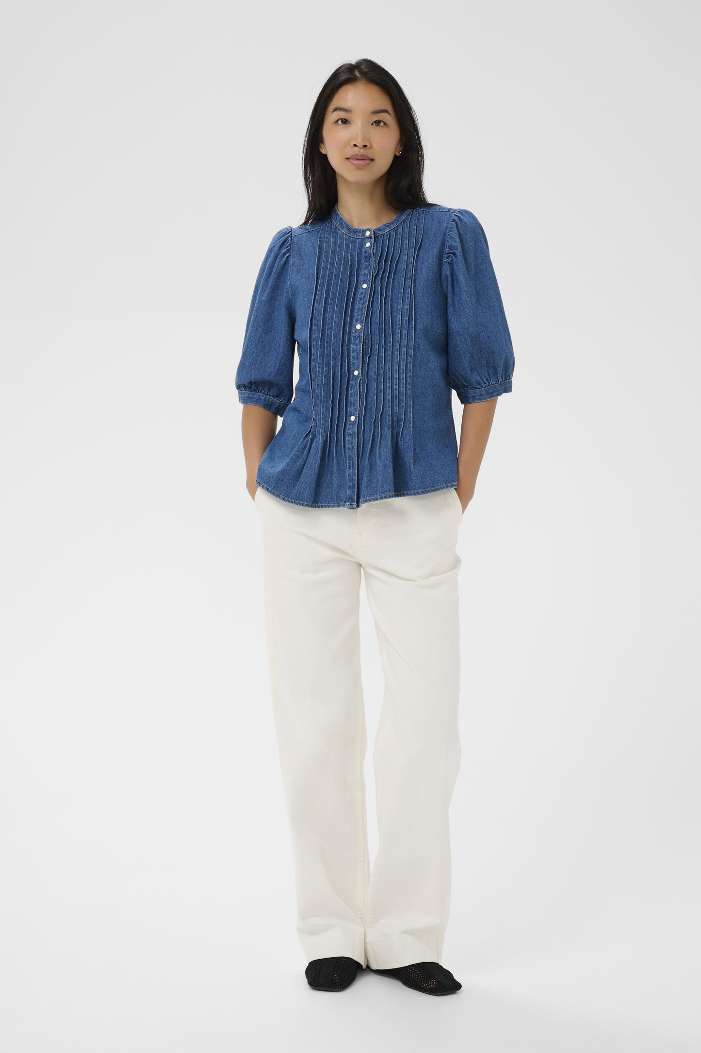 Part Two Alesia Medium Blue Denim Shirt
