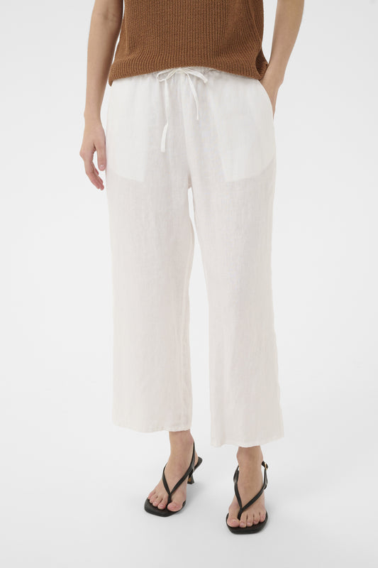 Part Two Berita Bright White Linen Trouser