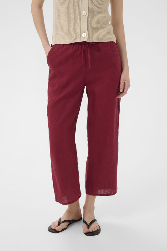 Part Two Berita Burnt Russetl Linen Trouser