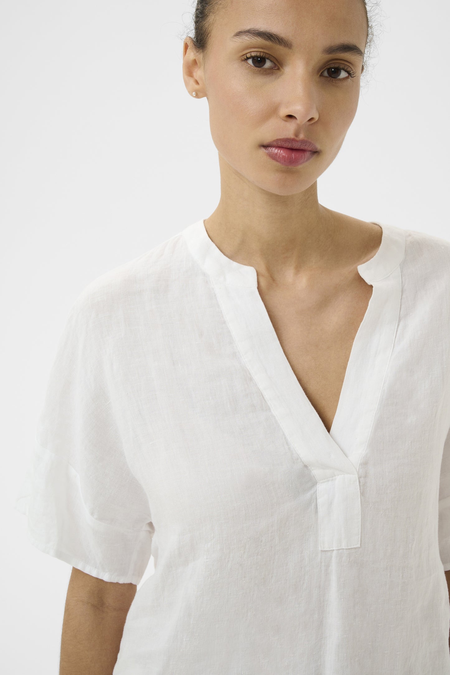 Part Two Brinnie Bright White Linen Blouse