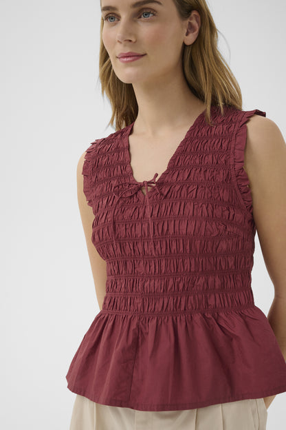 Part Two Borgny Burnt Russet Top