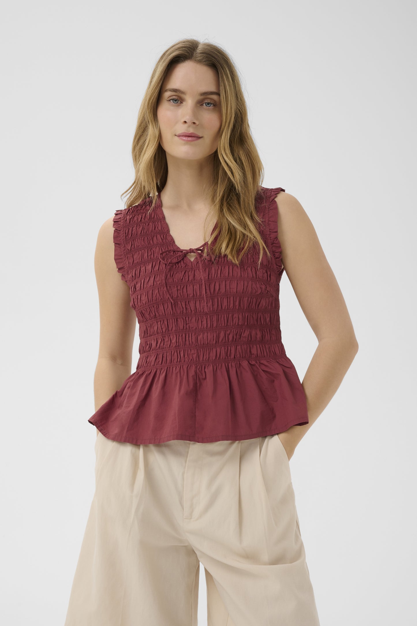 Part Two Borgny Burnt Russet Top