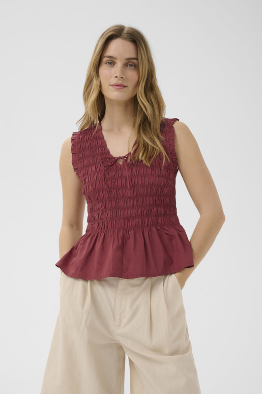 Part Two Borgny Burnt Russet Top