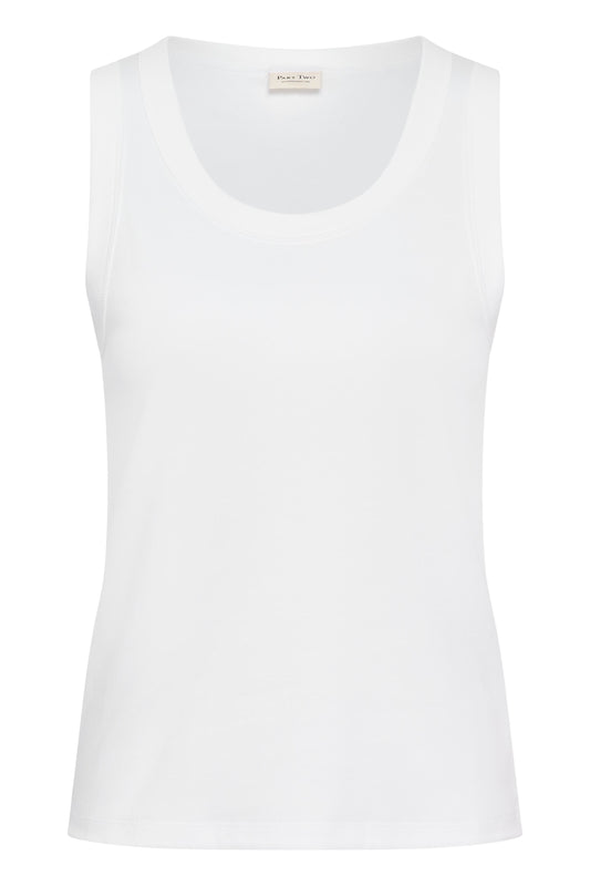 Part Two Bessy Bright White Vest Top