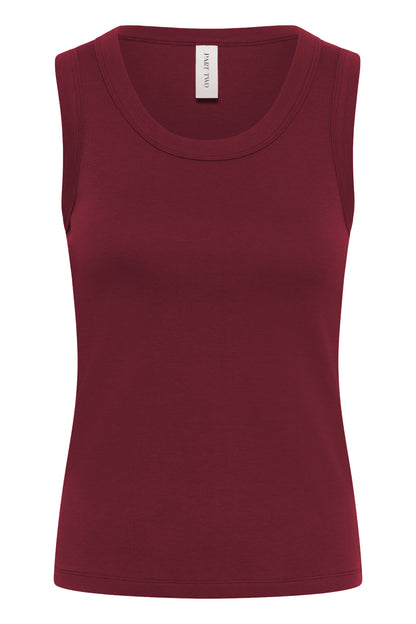 Part Two Bessy Burnt Russet Vest Top