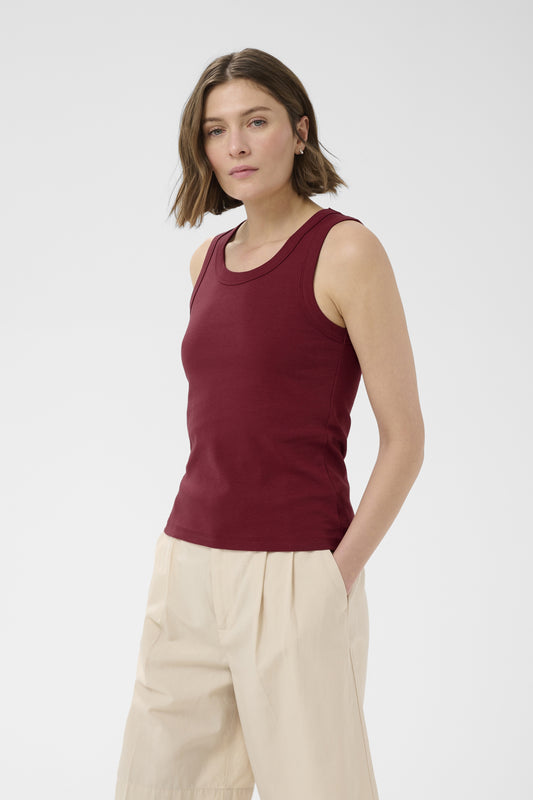 Part Two Bessy Burnt Russet Vest Top