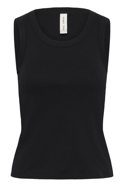 Part Two Bessy Black Vest Top