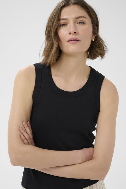 Part Two Bessy Black Vest Top