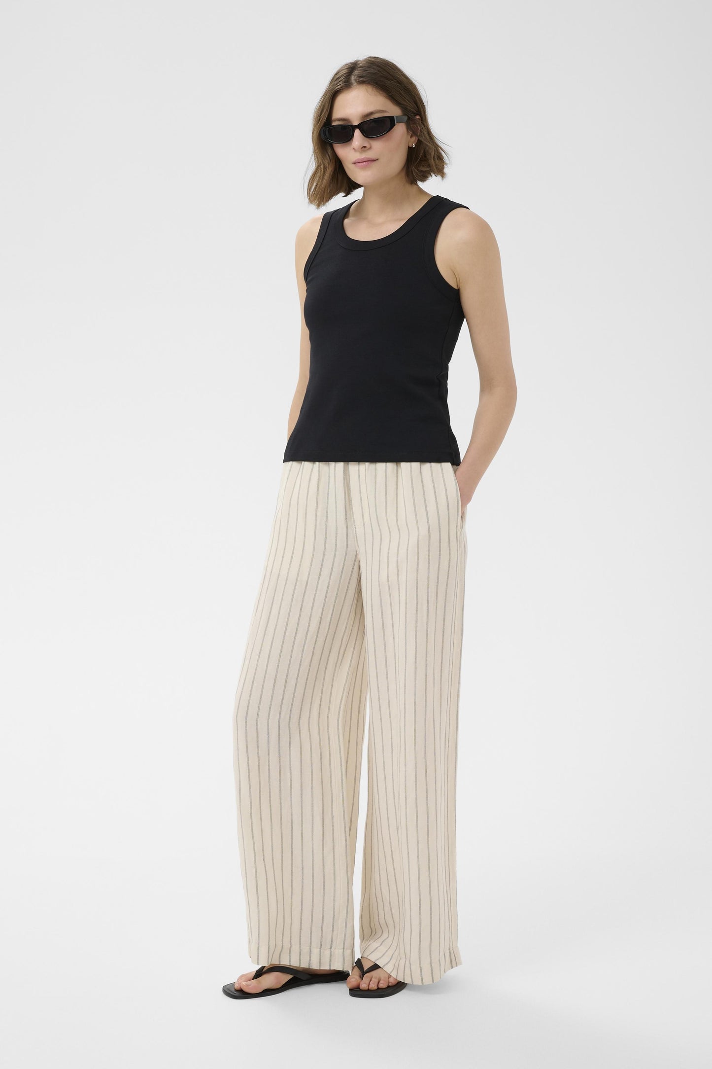 Part Two Bessy Black Vest Top