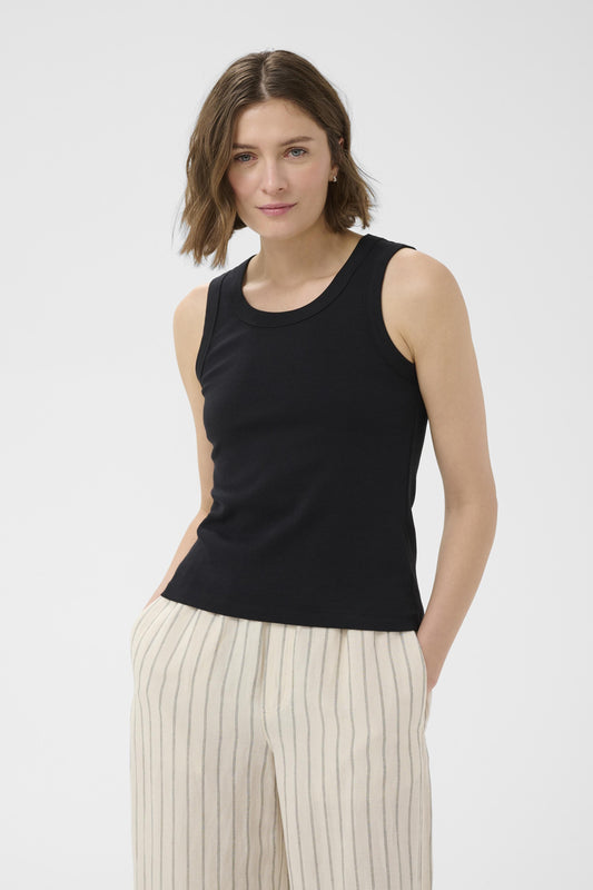 Part Two Bessy Black Vest Top