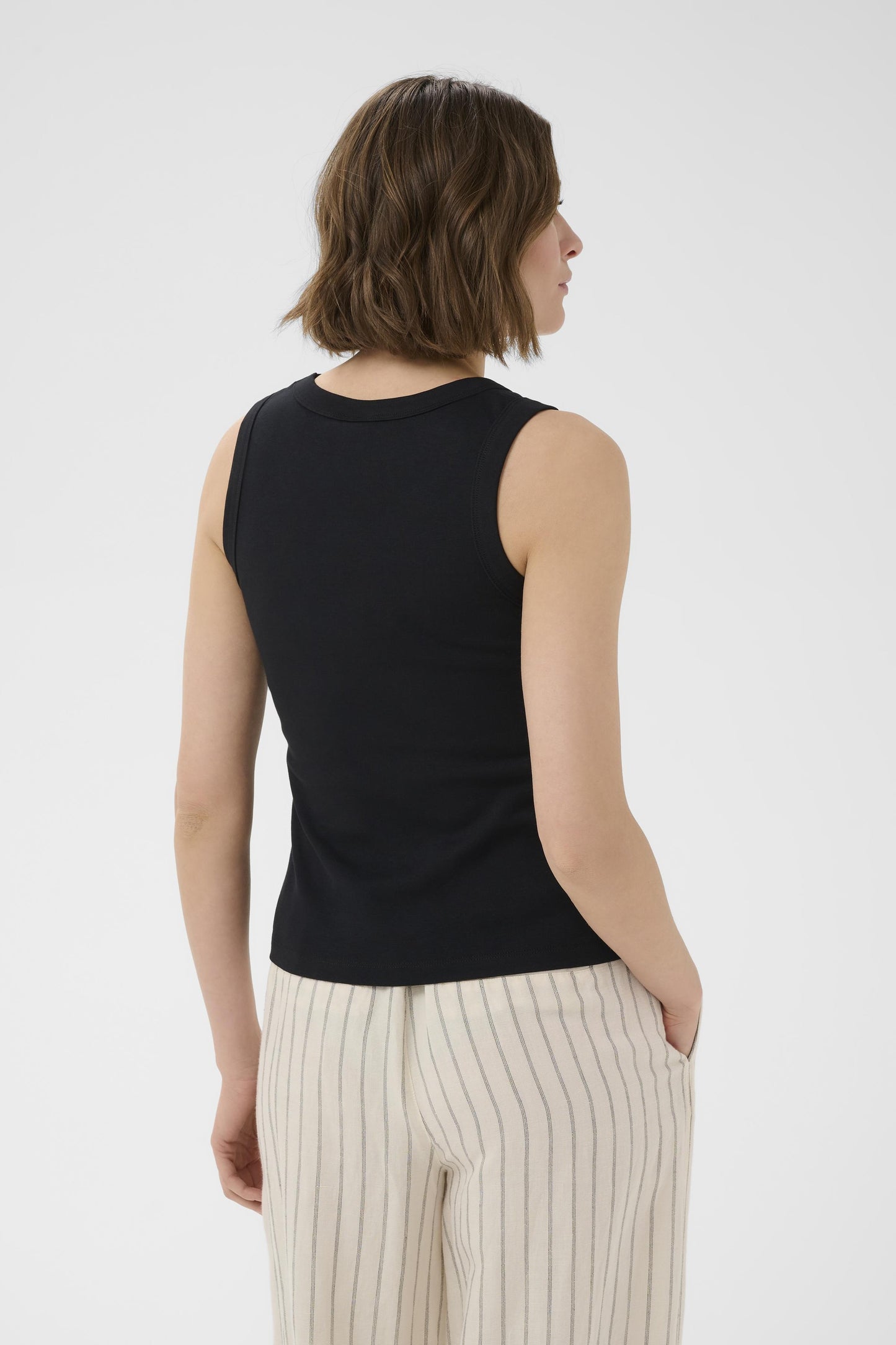 Part Two Bessy Black Vest Top