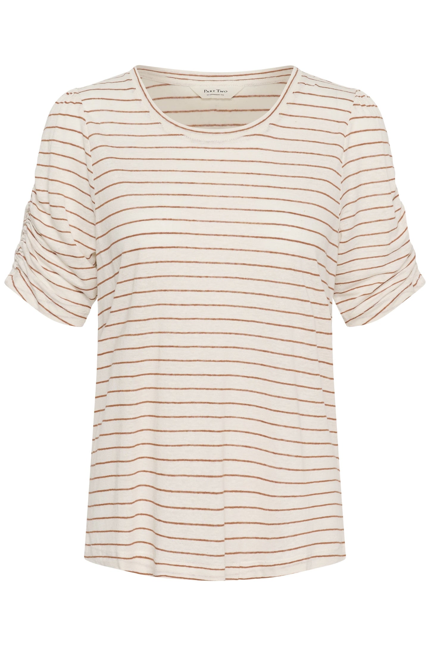 Part Two Brizette Brown Stripe Knit T-Shirt