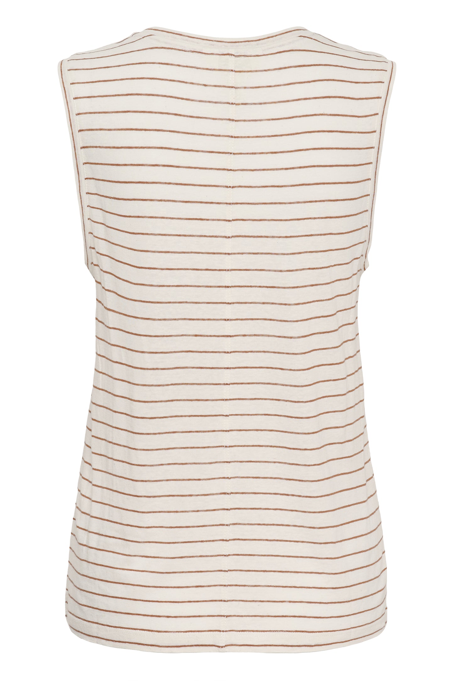 Part Two Brianie Brown Strip V-Neck Top