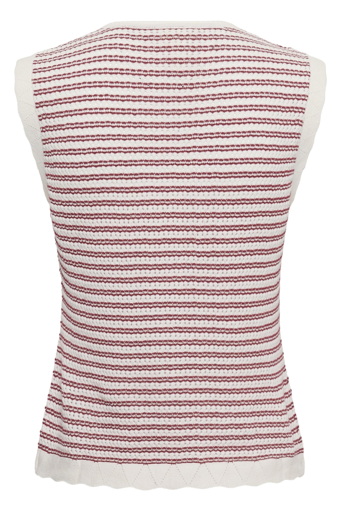 Part Two Bolissa Burnt Russet Stripe V-Neck Top